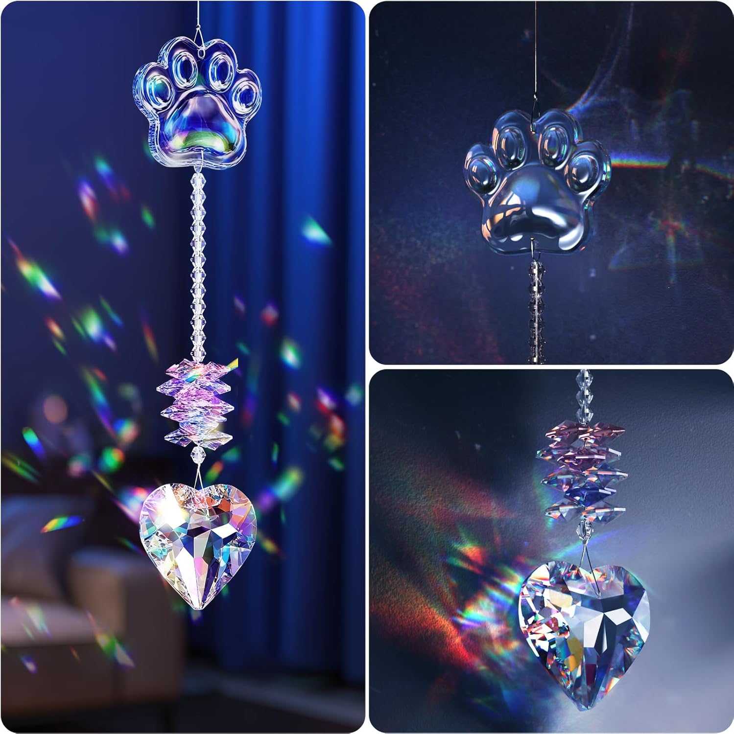 Shario Dog Memorial Gifts for Loss of Dog, Pet Memorial Gifts for Dogs, Crystal Suncatcher, Pet Loss Sympathy Gift - Image 5