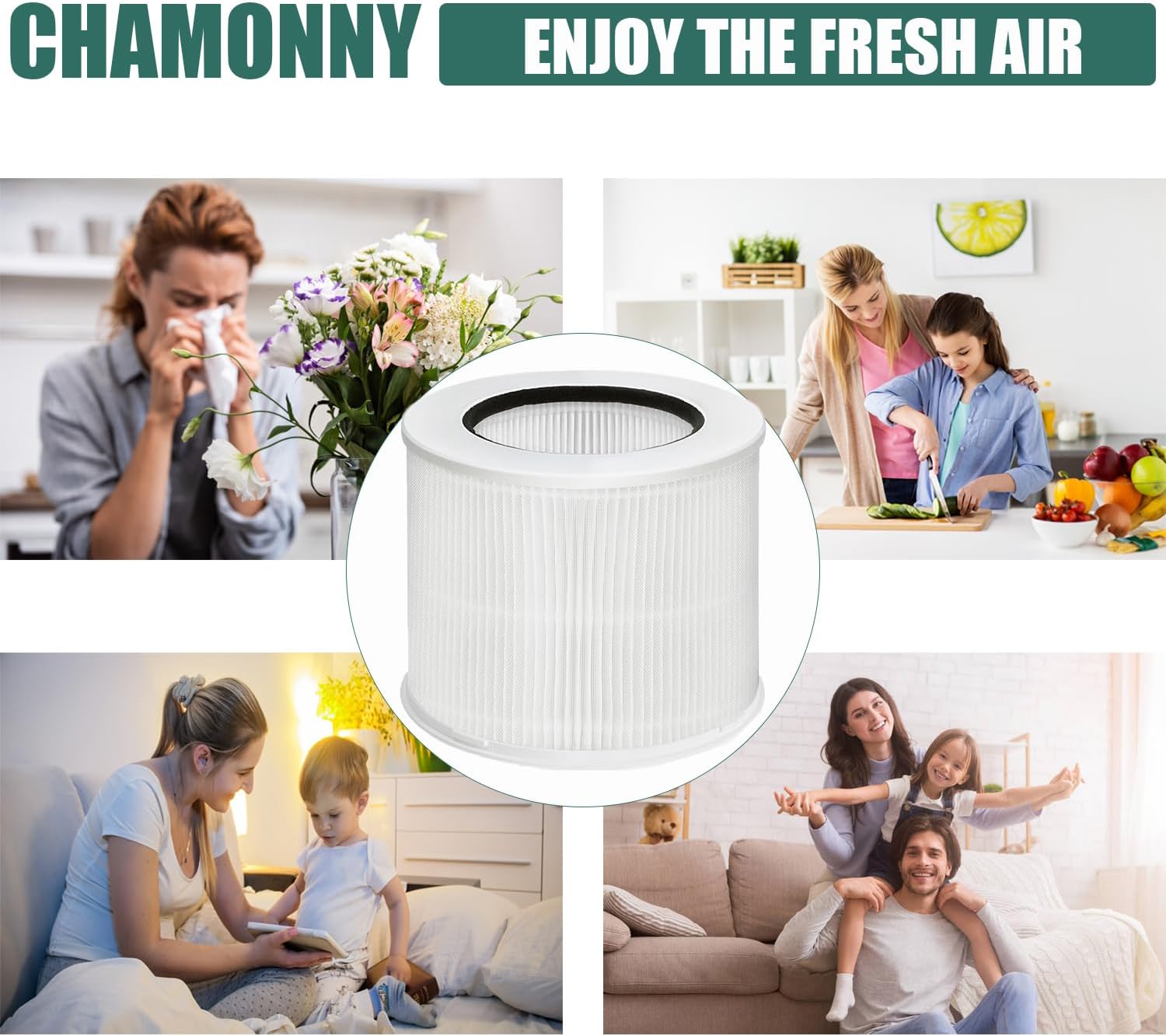 12020 Filter Replacement, Compatible with Clorox Tabletop Smart Air Purifier 11020 & 11021, 200 Sq. Ft. Capacity, 2Pack (12020 Filter) - Image 6