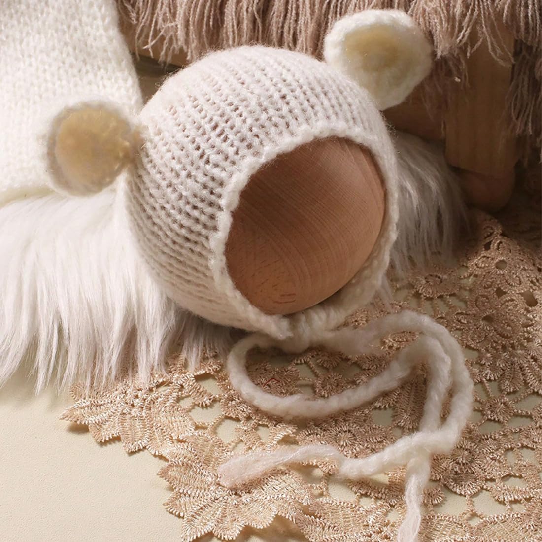 Newborn Baby Photo Shoot Props Girl Boy Crochet Knit Hat Costume Stripe Hat Pants Overalls Photography Props
