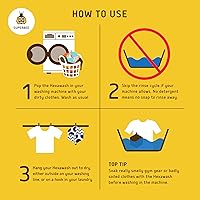 Vista 3 de SuperBee Kit de lavandería - Kit de viaje de lavandería ecológico - Ropa de lavandería para pieles sensibles sin químicos - Alternativa