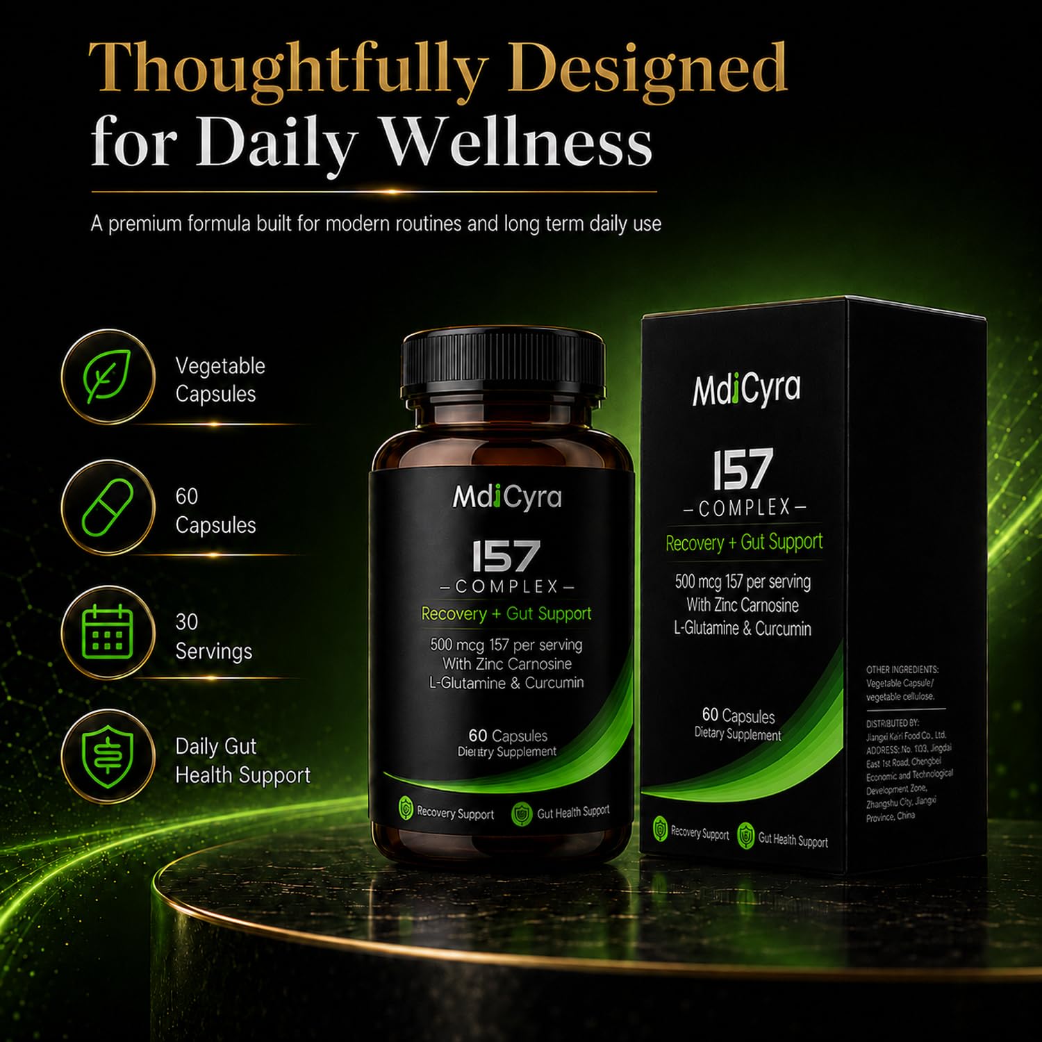 Zinc Carnosine Gut Health Supplement ，with L Glutamine and Curcumin for Digestive Lining and Daily Digestive Wellness GMP Certified Facility 60 Capsules — Amazon image 6