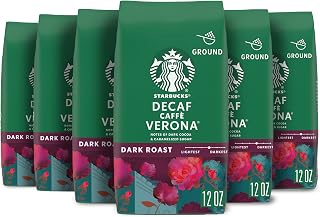 Starbucks Decaf Caffé Verona Dark Roast Ground Coffee, 12 Ounce (Pack of 6)