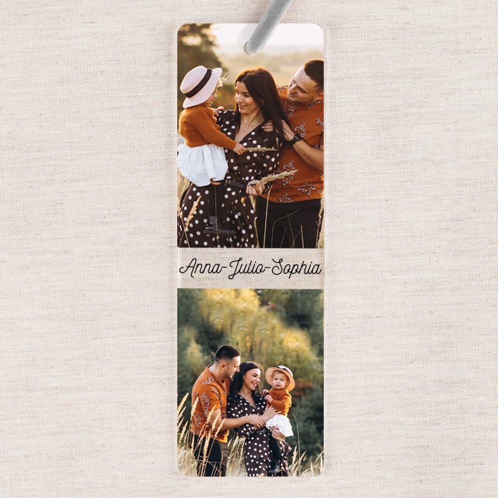Wanapix | Marcapáginas Personalizado con tus Fotos y Textos favoritos | Regalo único y duradero | Tamaño Perfecto para tus Libros | Personalización a 1 cara (100% personalizado, Metacrilato)