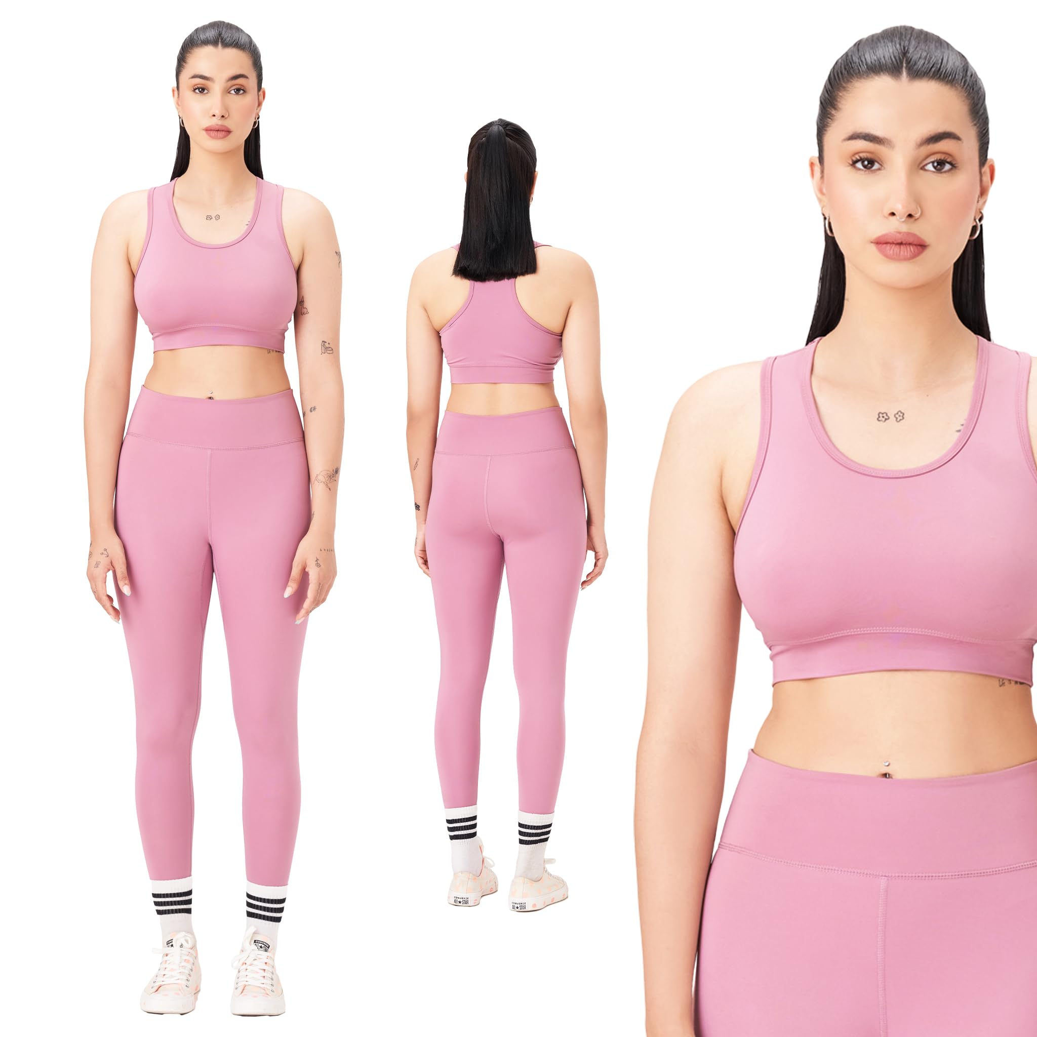 ApparelX 2 piece workout sets for women - High Waisted Leggings & Sports Bra Womens 2 piece workout set for Yoga, Gym