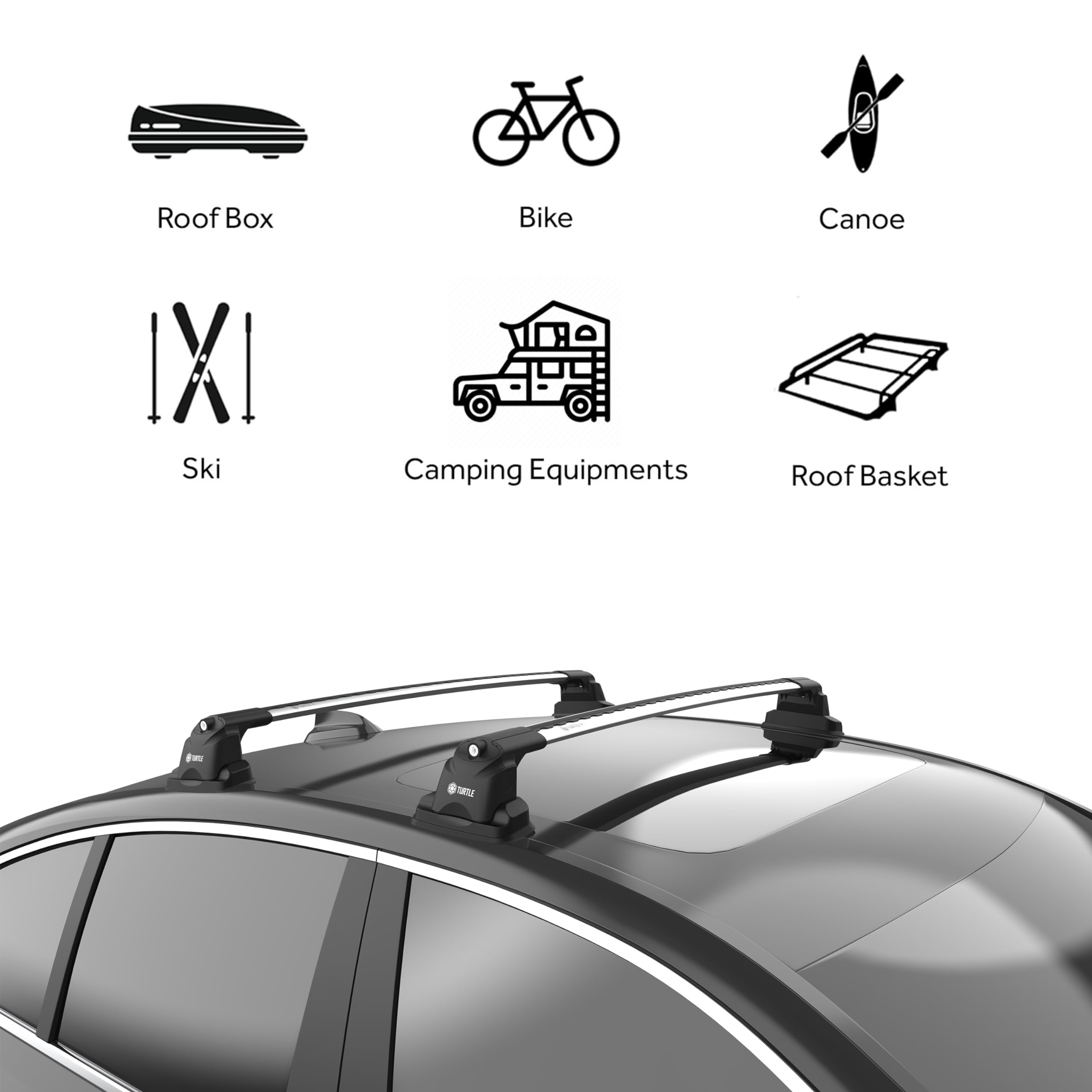 TURTLE Compatibile con Il Portapacchi Air3 Mazda Cx5 (KE) 20122016 | Grigio