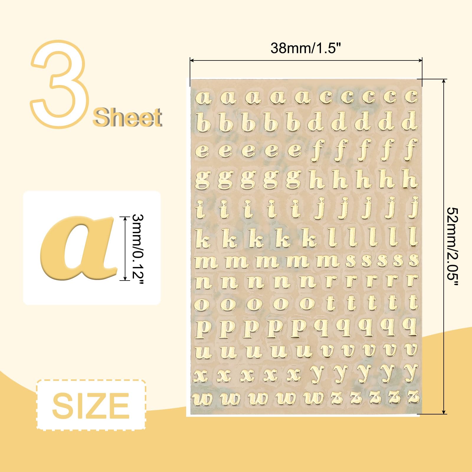 Peel-off stickervel Goud Alfabet - 10x23cm - Peel-Off Stickers | Cards & Crafts