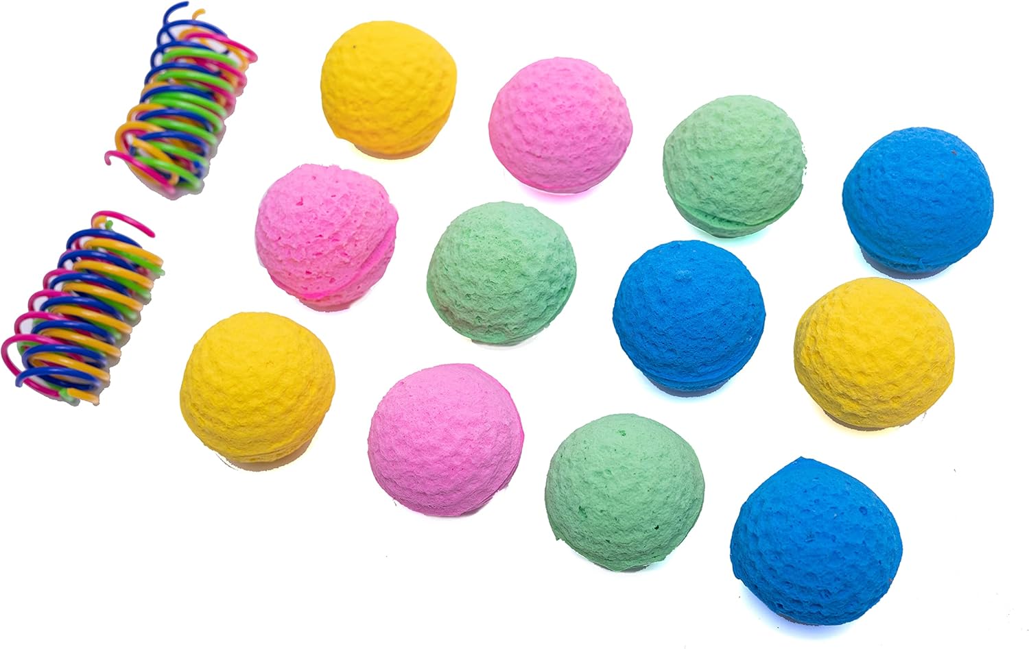 Pet Supplies : Togudot Dog Cat Toys Interactive Balls Chew Latex Toy Set 12 Foam Cats Ball 8 Springs Pet Kitten Puppy Teething Toy Gifts : 