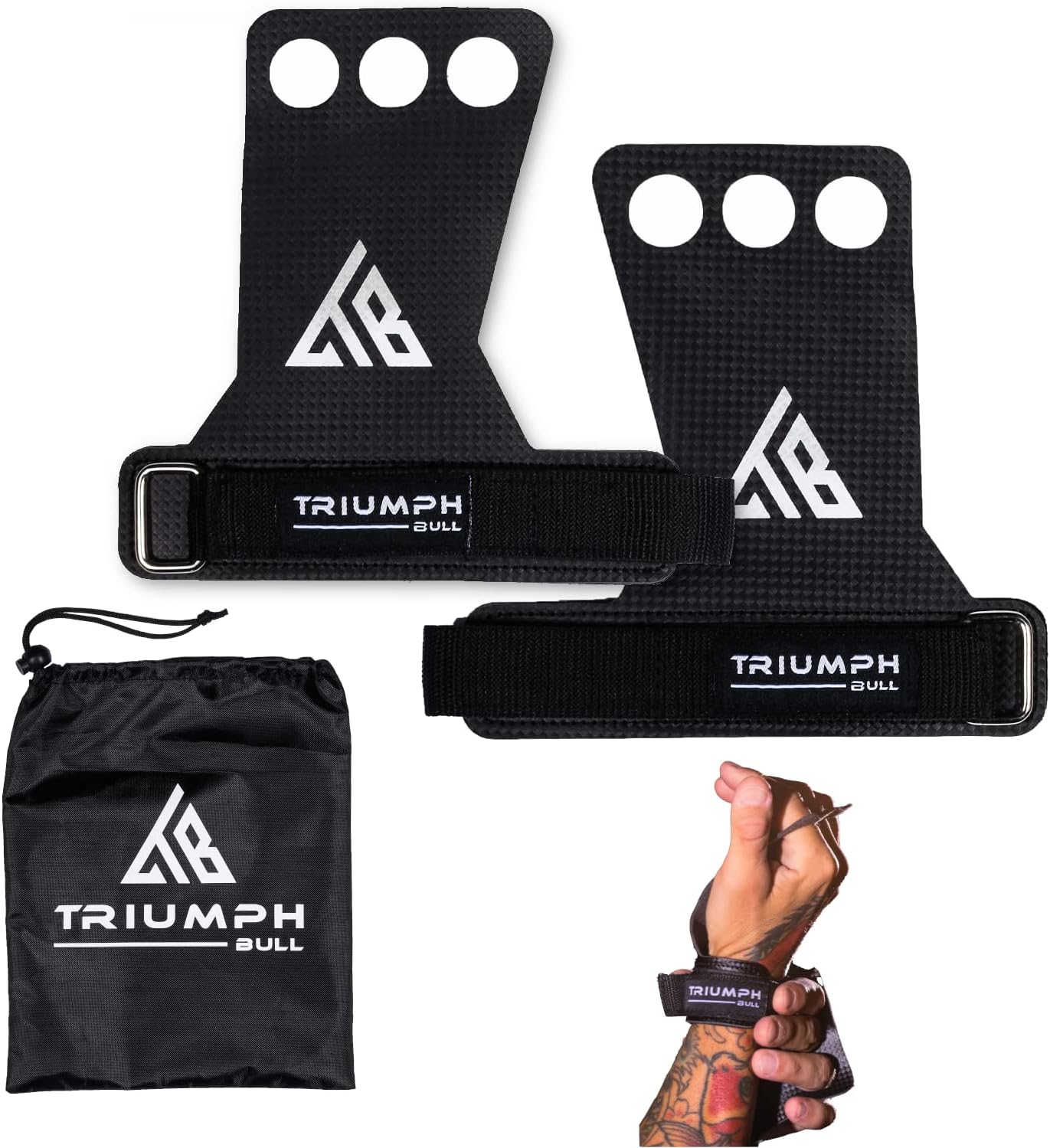 Gymnastics Hand Grips for Pull Ups with Wrist Straps That Brings You Comfort and Support | Offers Hand Protection from Rips and Blisters. Great As Workout Gloves for Men and Women (Medium)