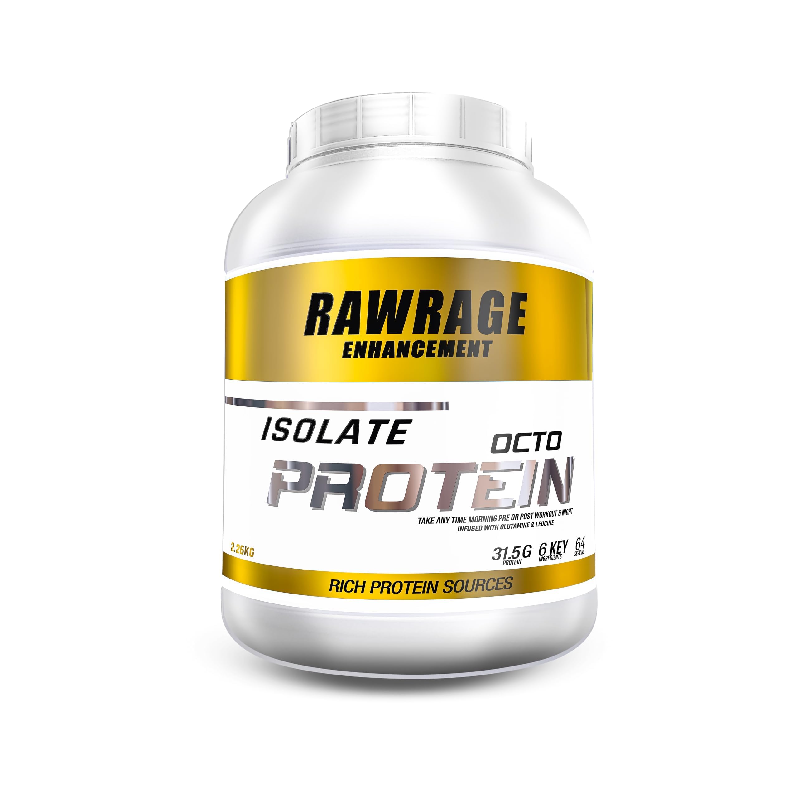 Rawrage Isolate Octo Protein with 4 Protein Sources & 2 Key Ingredients for Complete Athlete Nutrition | Best Whey Protein Powder for Men and Women | Premium Chocolate. (2.26 kg). (B0D9QNXK74) Amazon Price History, Amazon Price Tracker