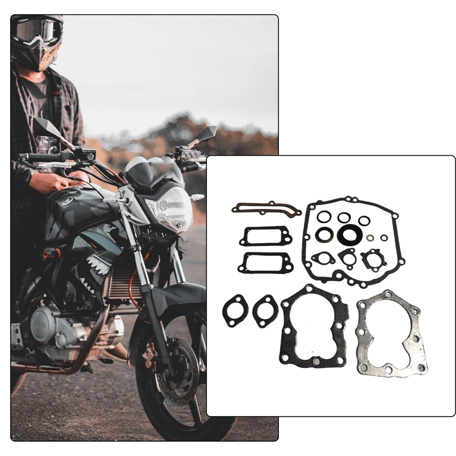Uszczelka głowicy cylindra Pasuje do Briggs Fit For Stratton 590508? Zestaw uszczelek silnika zastępuje 794307 497316 Części motocyklowe