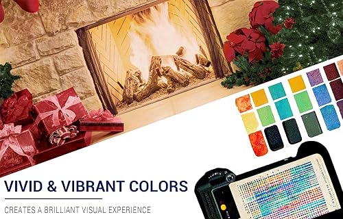 Miniatura 10 de Allenjoy Telón de fondo de chimenea de Navidad de 6 x 6 pies, retrato de fotografía, cabina de fotos, decoración de fiesta de Navidad, accesorios de