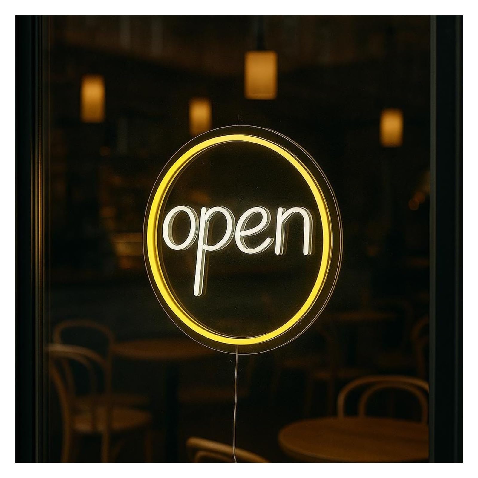 Shouxi D Sign Lamp Open Neon Sign, Suitable For Shop Window Isplay Ecor With Immable 38Cm