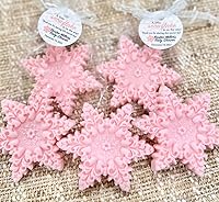 Vista 2 de Snowflake Soap Favors - Winter Baby Shower Decorations, Christmas Party Gift For Guests in Bulk, A Little Snowflake Is On The Way Gender Reveal