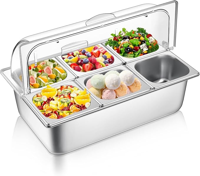 Amazon.com | Ziliny Countertop Food Serving Display Container and Clear ...
