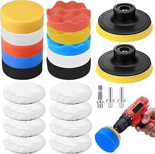 23 peças Esponja de polir para carro, kit de polimento de 80mm, esponja de polimento para carro, kit de aplicador de esp...