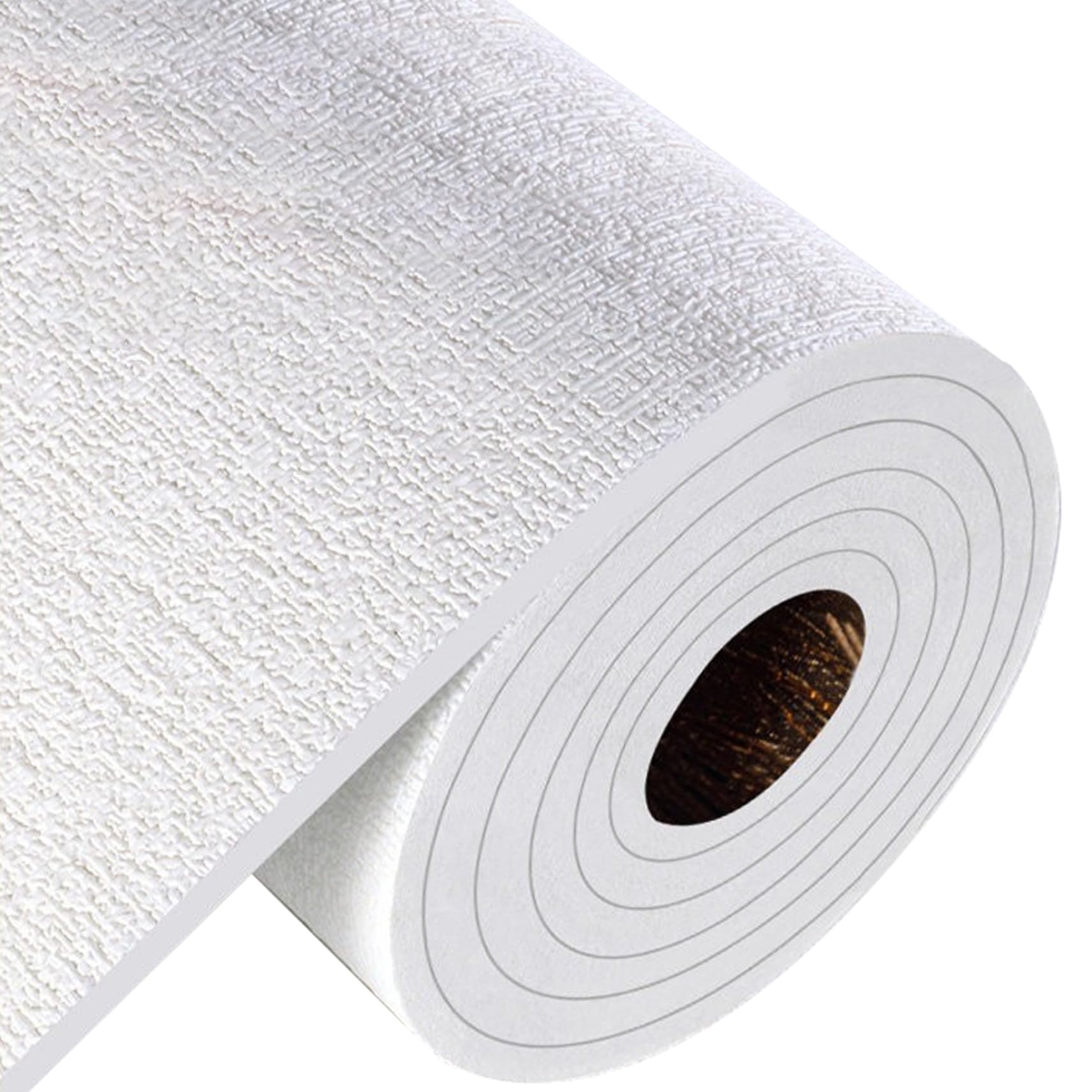 Papel pintado autoadhesivo grueso de textura lino blanco y revestimiento rápido