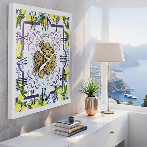 Vista 31 de The Gears - Reloj de pared con engranajes móviles (Vietri, redondo de 36 pulgadas)