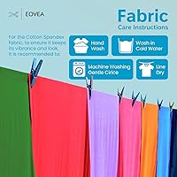 Vista 5 de EOVEA - Tela de algodón y elastano por yarda - Tejido de jersey elástico en 4 direcciones - Tela de camiseta de elastano y algodón - Ligero