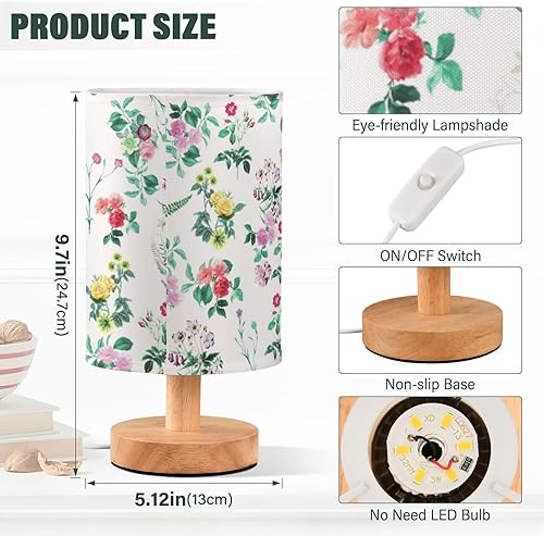 Miniatura 3 de Nightstand Lamp USB Table Lamp Creative Leaves Wild Flower Lamps for Reading Farmhouse Bedroom