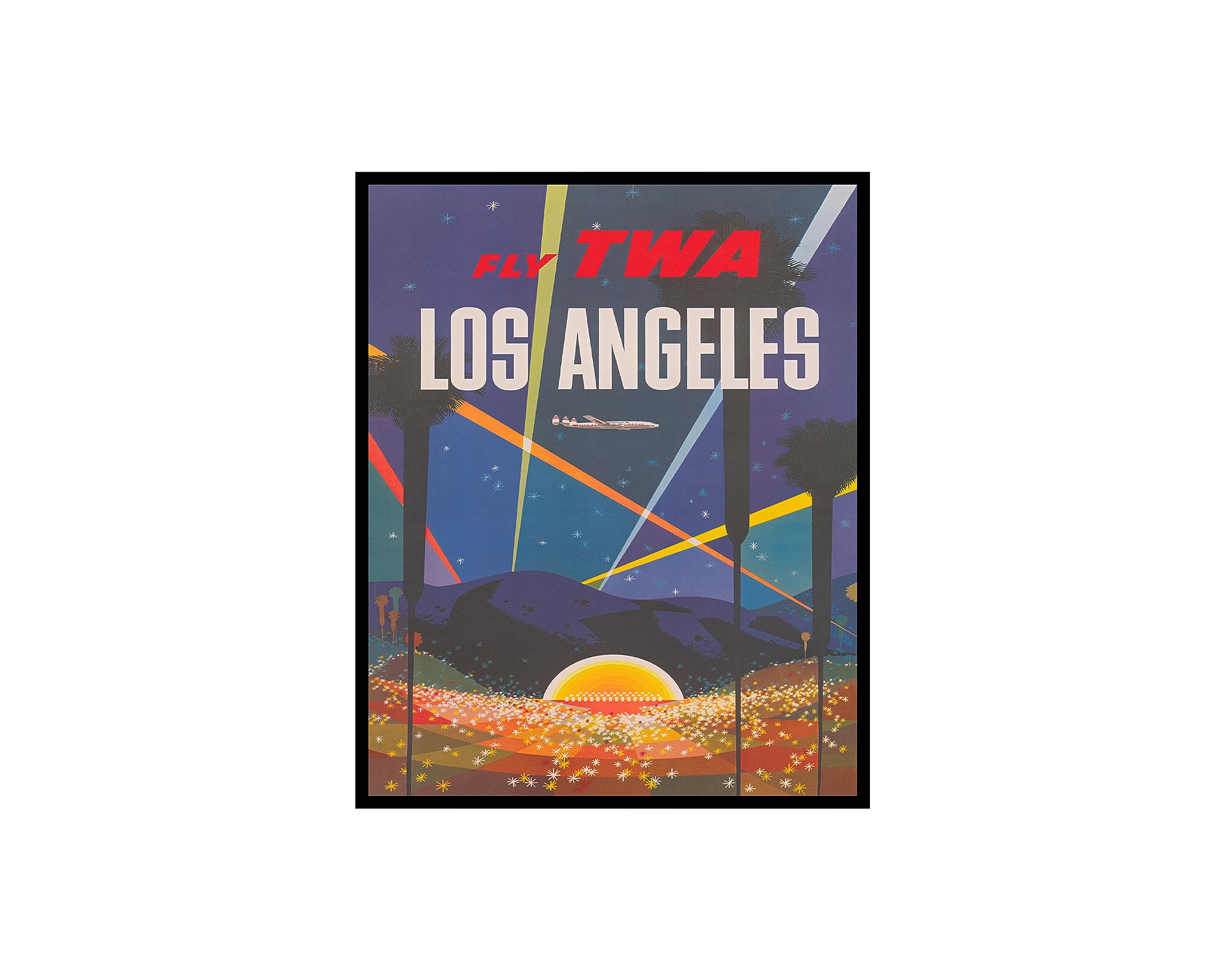 Poster Master Vintage Travel Poster - Retro Los Angeles Print - California Art - The Bowl Art - Gift for Him, Her, Travel Lover - Decor for Living Room, Office, Bedroom - 8x10 UNFRAMED Wall Art