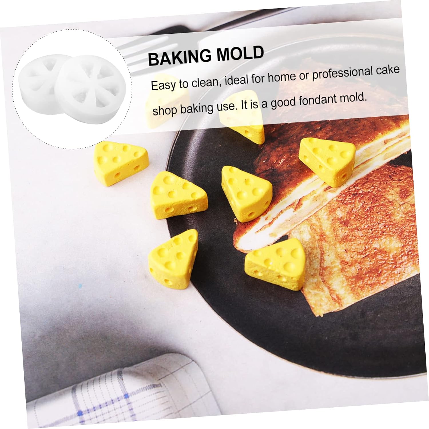 6pcs Silicone Cheese Bear Mold Baking Fondant Mould for Cake Decorations