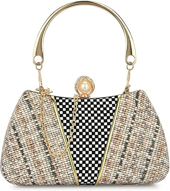 TOOBA Womens Handcrafted Beautiful Bling Box Clutch Bag
