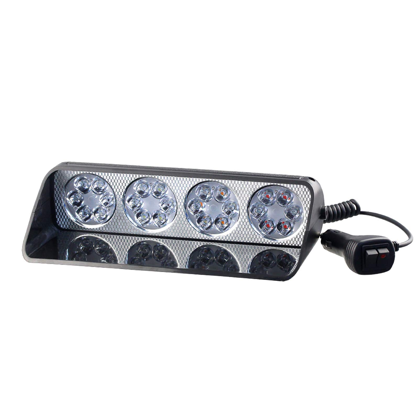 Luce Stroboscopica per Auto Emergenza per Segnalatore Traffico Luce Lampeggiante Lampada Avvertimento Polizia Forze Ordine con Base Magnetica Camion Spazzaneve ECC. (Confezione 2)
