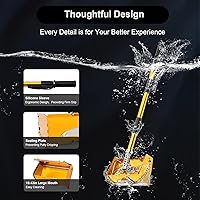 Vista 4 de Herramientas profesionales de 9.8 "para paneles de yeso, juego de caja de acabado plano con mango extensible de 40 a 64 pulgadas, masilla