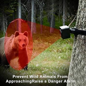 Portable Outdoor Perimeter Alarm System- 1/4 Mile Waterproof Wireless Motion Sensor&Detector- Personal Security for RV Alert-2 Receivers+4 Sensors