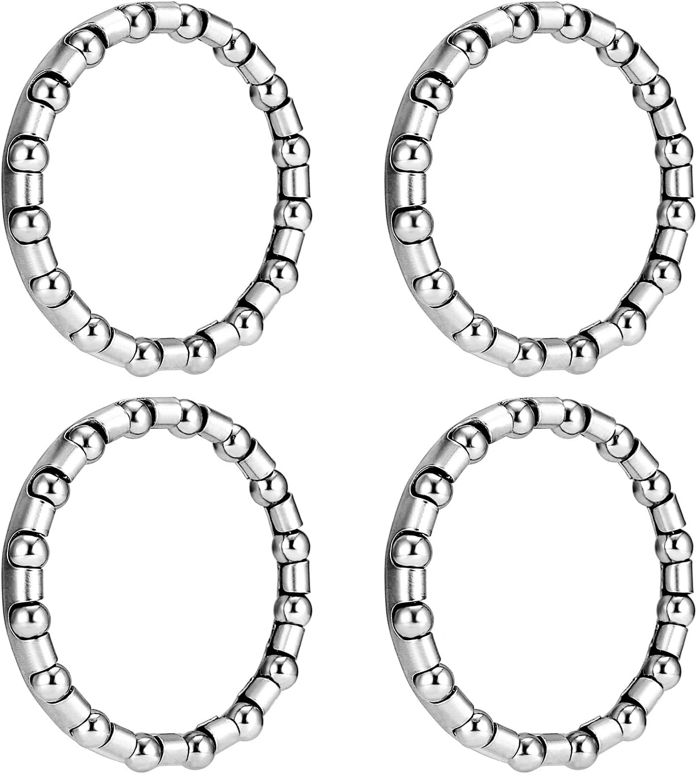 Bike-Ball-Bearing-Retainer, Bicycle-Headset-Ball-Bearings, 5/32" x 16-Balls-Braring for Bike-Fork - 4 Pcs Replacement Mountain Bike Parts Repair Accessories for MTB Bicycle Fork