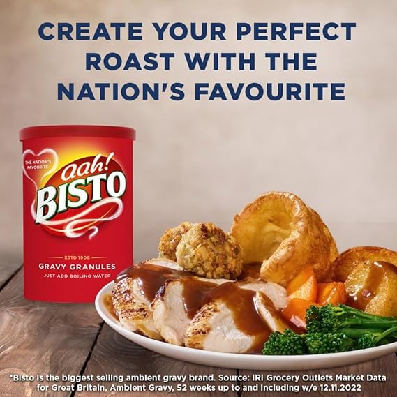Bisto Gravy Granules, 5.9 Ounce Rich and Savory Gravy Mix for Delicious Home-Cooked Meals, Perfect for Roasts, Mashed Potatoes, and Comfort Food Favorites (Pack of 6)