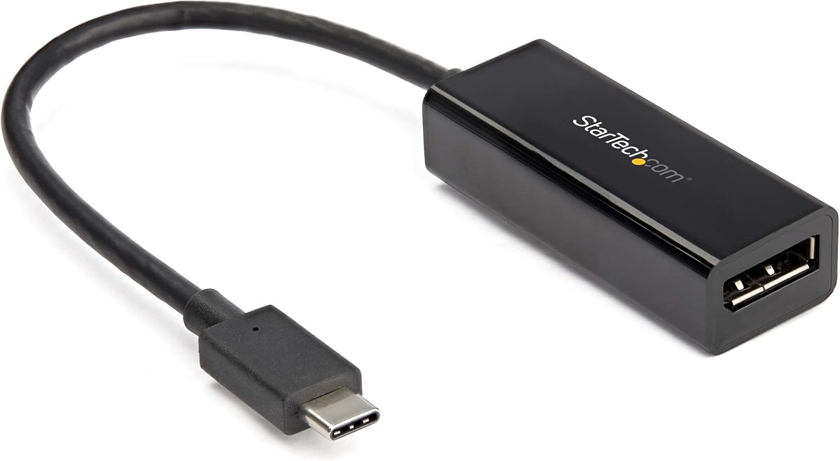 StarTech.com USB C to DisplayPort Adapter - 8K/5K/4K USB Type C to DP 1.4 Alt Mode Video Converter - HBR3/DSC/HDR - 8K 60Hz Thunderbolt 3 Compatible DisplayPort Monitor Display Adapter (CDP2DP14B) | 5K, 4K, DSC, 32.4Gbps, DP Alt Mode, USB-C/Thunderbolt 3, DP monitor display, ESD Protection, USB-C to DP Dongle