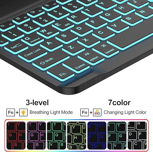 Miniatura 3 de Funda Samsung Galaxy Tab S6 Lite con teclado de 10.4 pulgadas modelo 20222020 (SM-P610P613P615P619), teclado inalámbrico Bluetooth desmontable y