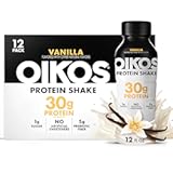 Oikos Protein Shake&comma; Vanilla&comma; 30g High Protein Drinks&comma; Shelf Stable&comma; Ready to Drink&comma; 5g Prebiotic Fiber&comma; 12 fl oz Bottle&comma; 12 Count&ZeroWidthSpace;