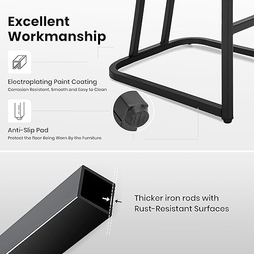 Miniatura 9 de PHI VILLA Taburetes de bar  Taburetes de mostrador para isla de cocina, taburetes de bar modernos, taburetes de barra de altura de mostrador