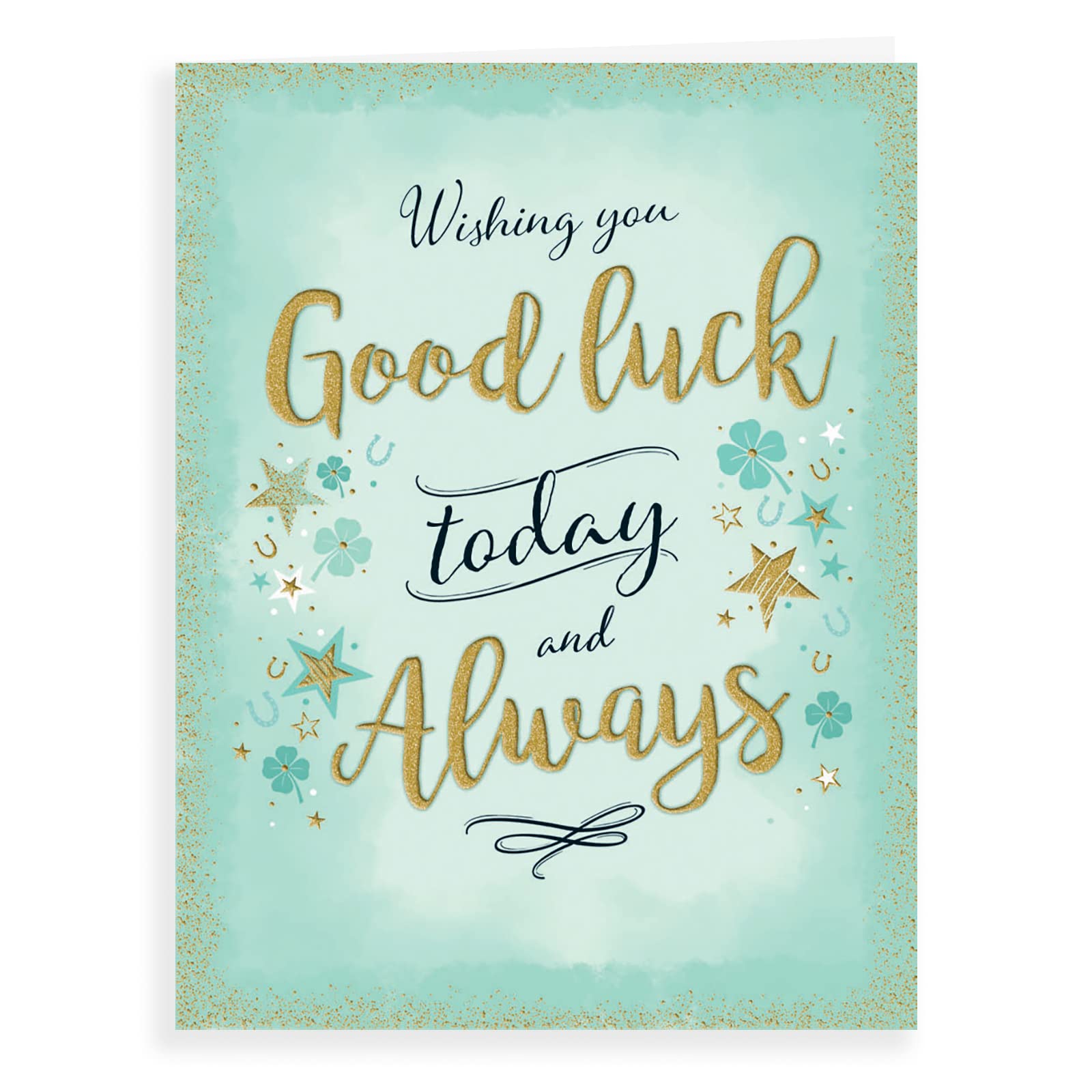 Good Luck Card – Modern Design – 8x6 Inches