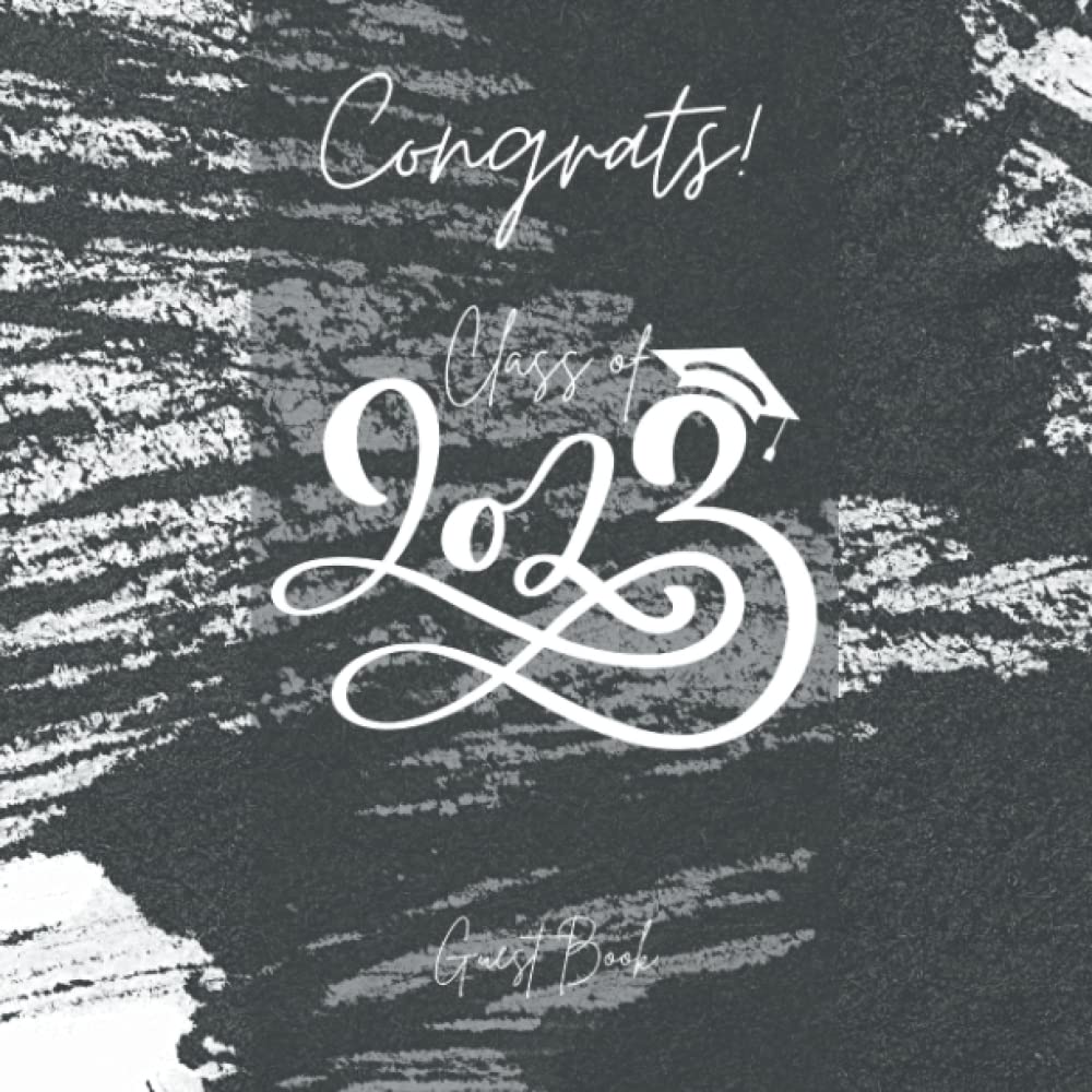 Buy Graduation Guest Book 2023 Black & White Cover Party Guestbook