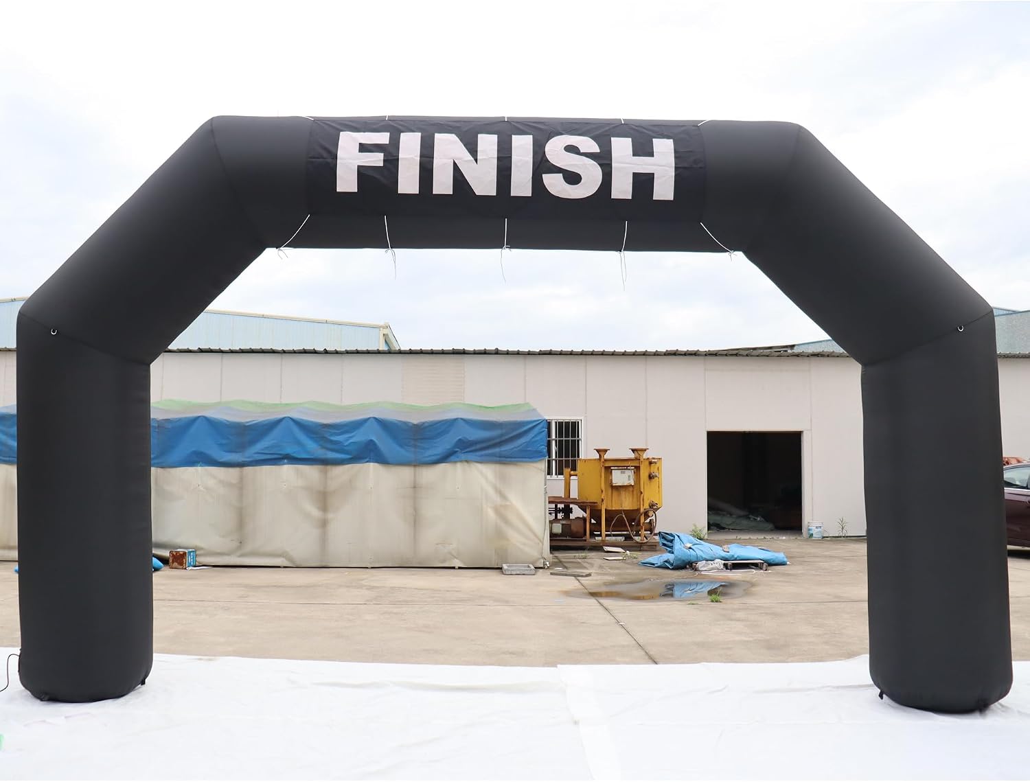 SAYOK Outdoor Inflatable Arch Inflatable Archway Inflatable Start Finish Line Racing Arch Banners with Air Blower for Advertising(Black, 20FT)