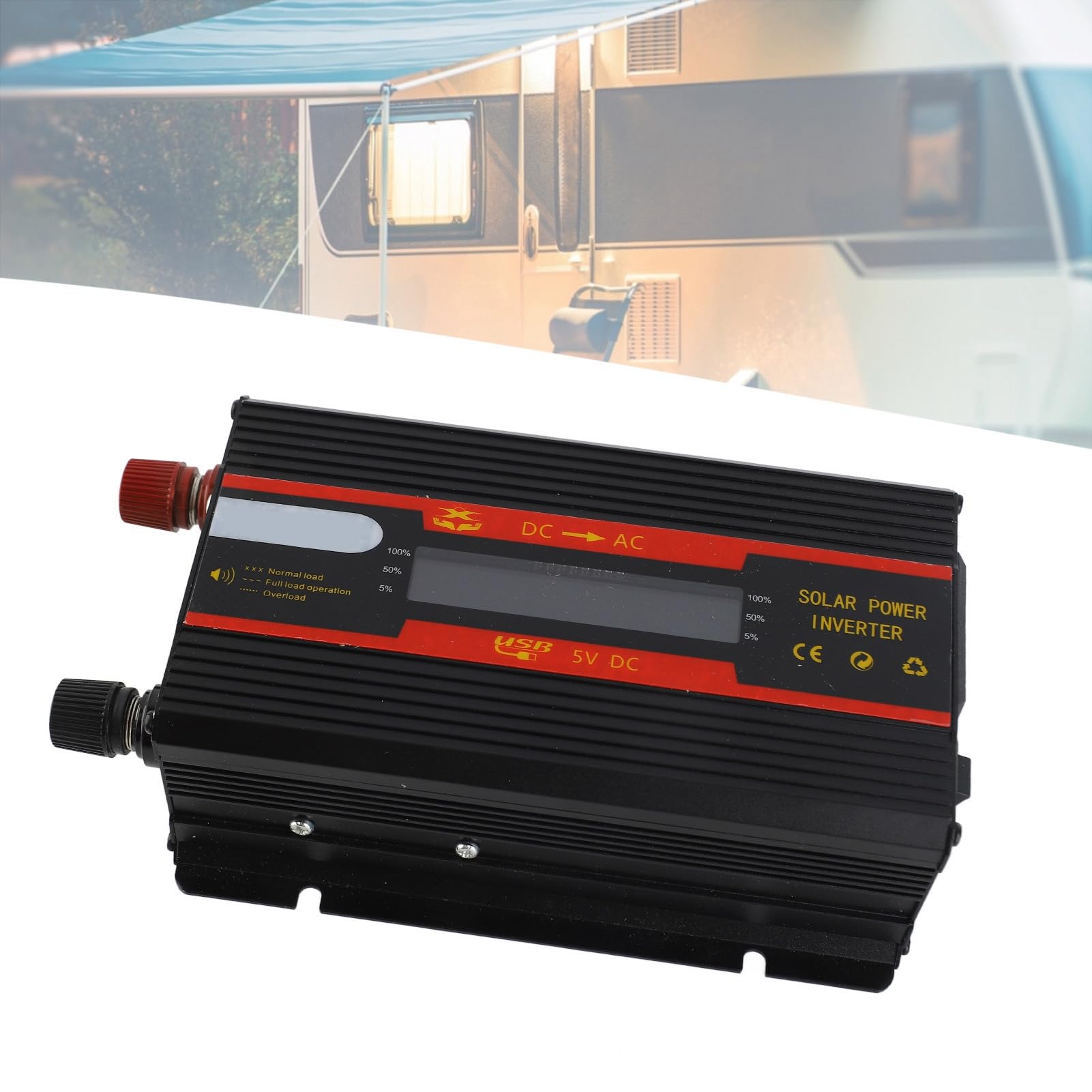 L'inverter per Auto con di Picco da 3000 W Carica in Modo Efficiente i Dispositivi Elettronici, per Viaggiatori in Auto/furgone, Materiale ABS, Dimensioni 7,7 X 4,3 X 2,2 Pollici