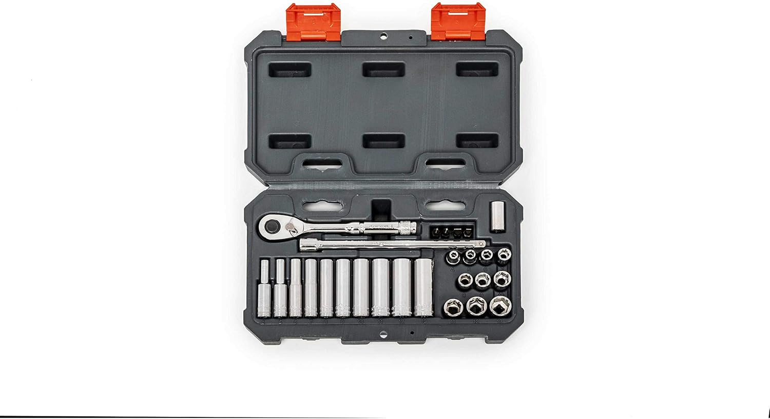 Crescent 27 Piece 1/4" Drive 6 Point Standard & Deep Metric Mechanics Tool Set - CSWS3C