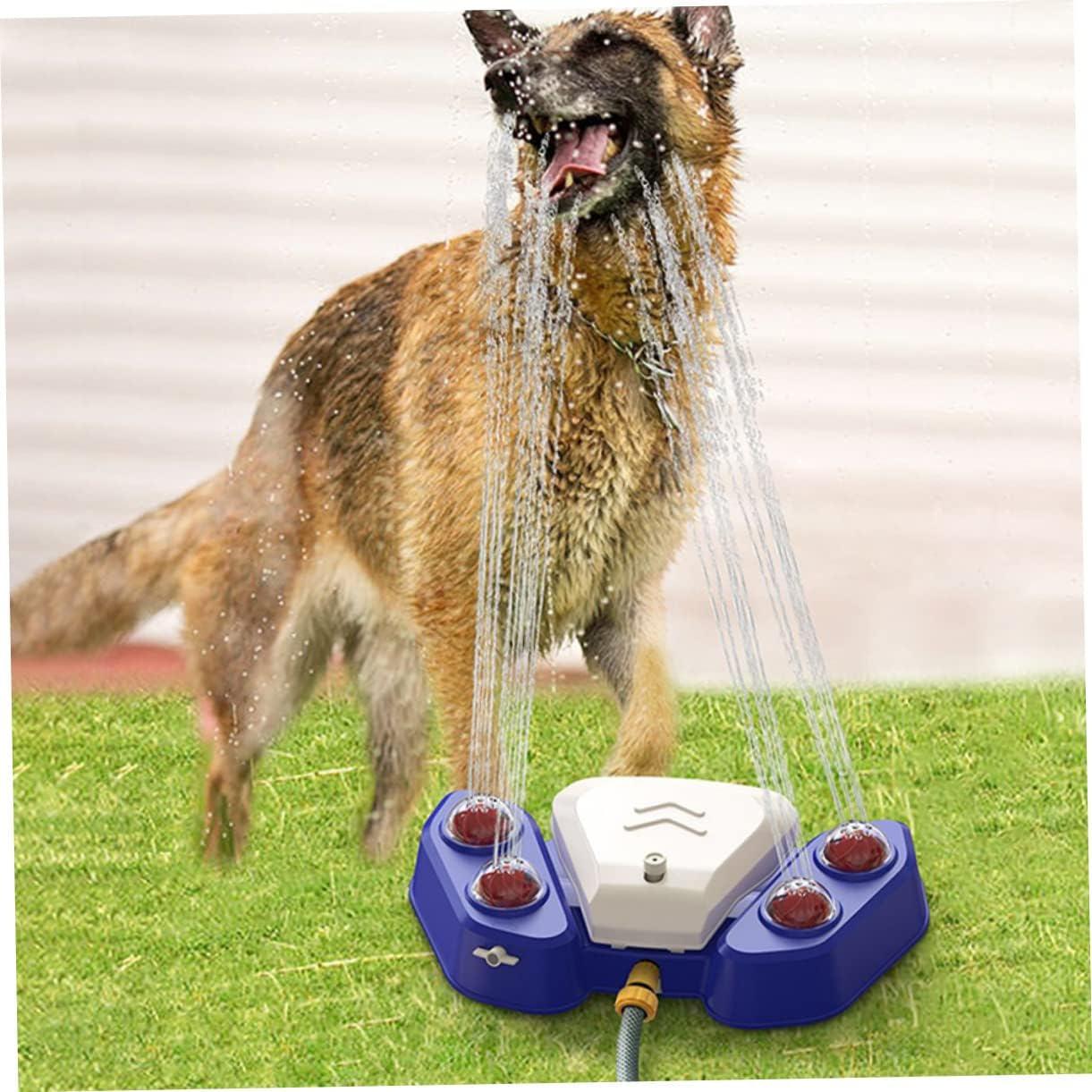 Mipcase Entertaining Pet Water Fountain Dog Water Dispenser Puppy Stuff Sprinkler Toy for Fun