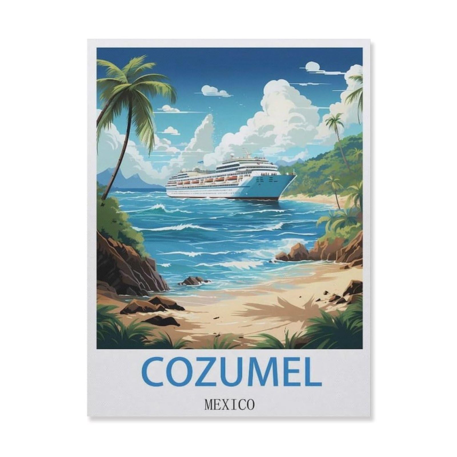 Metal Tin Sign，Cozumel Mexico(15x30cm）