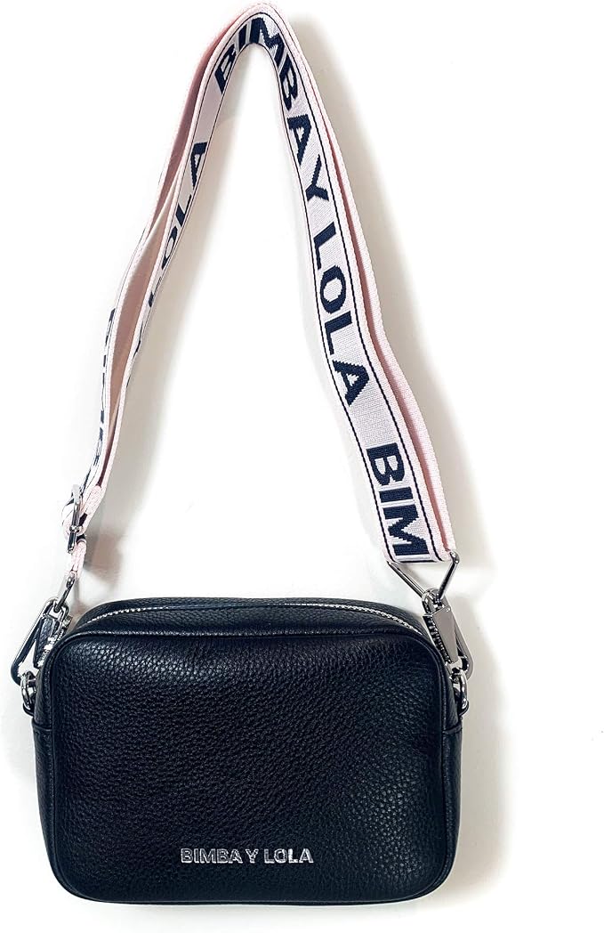 Bimba y LolaBlack leather logo crossbody bag 192BBST1X : Amazon.com.mx:  Ropa, Zapatos y Accesorios