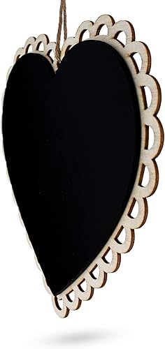 Miniatura 3 de Pizarra con forma de corazón, pizarra colgante borrable, tablero de exhibición de letreros de 6 pulgadas de ancho