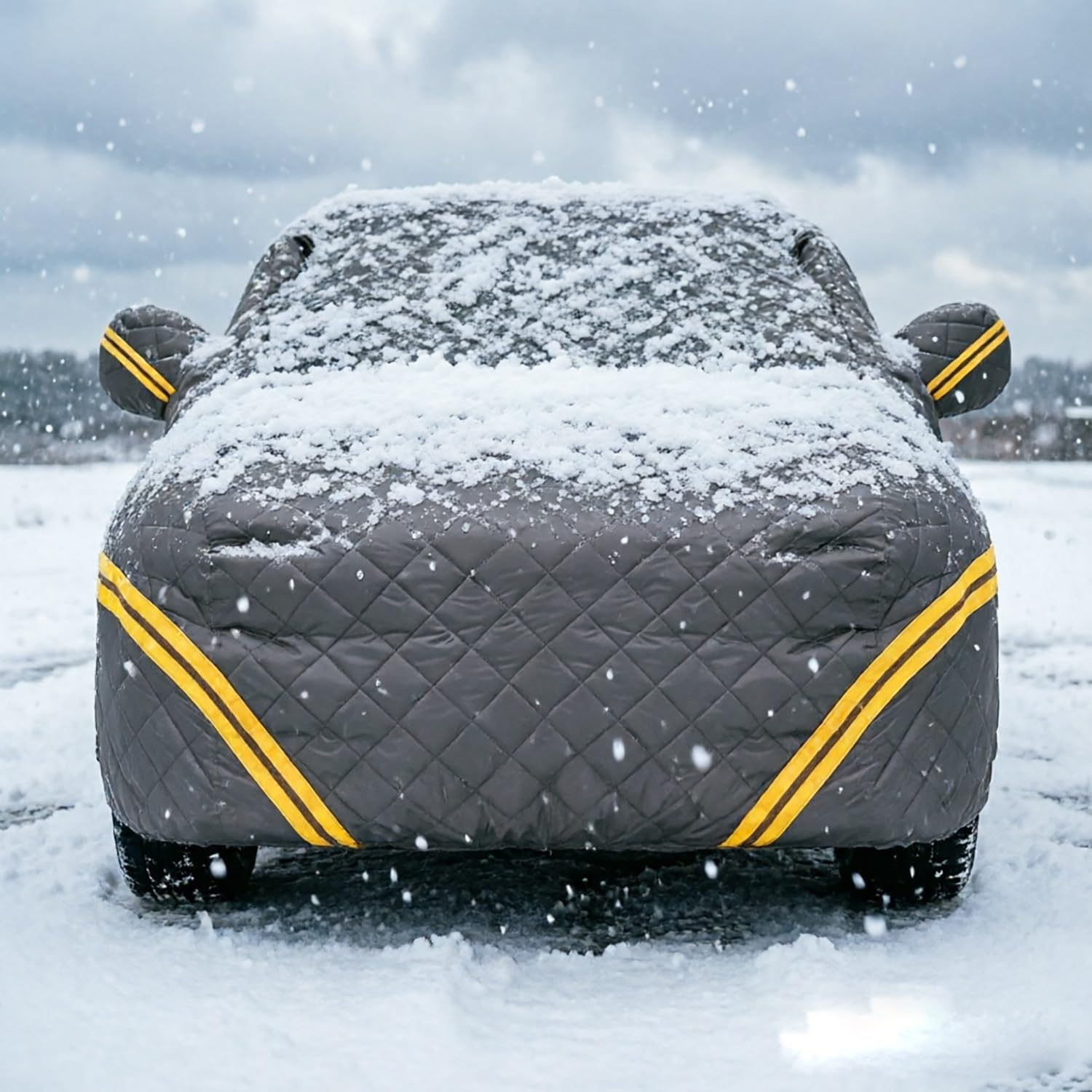 Vollgarage Auto Hagelschutzplane für Peugeot 3008 2024-2026 | Oxford Reflektorstreifen Sicherheit Vierlagiges Hochwertmaterial Allwetterschutz gegen Hagel Diamantgesteppte Stoßdämpfung