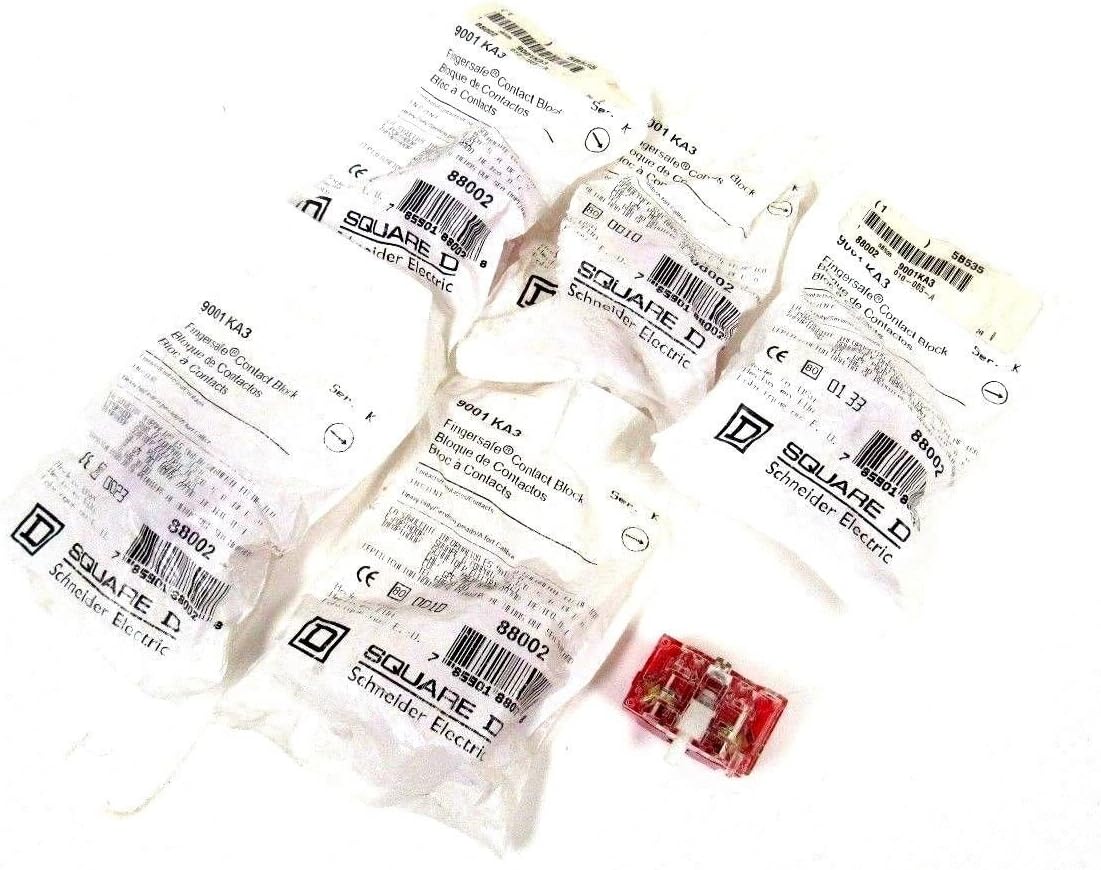 LOT of 6 Square D 9001KA3 FINGERSAFE Contact Block 88002