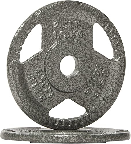 Fitvids Placa de pesas olímpica de 2 pulgadas y de hierro fundido estándar de 1 pulgada para entrenamiento de fuerza y levantamiento de pesas,