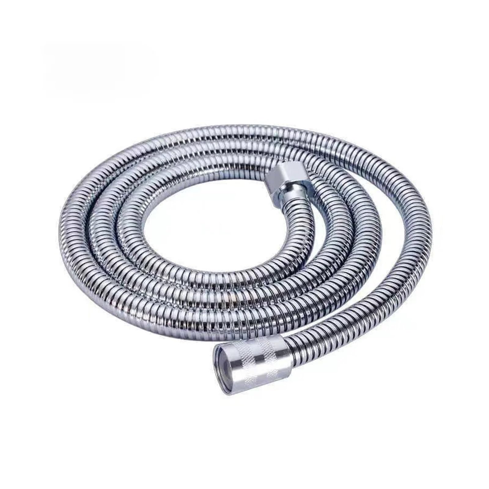 Stainless Steel Shower Hose 1.5/2M Black/Silver Bathroom Accessories(Silver,2m)