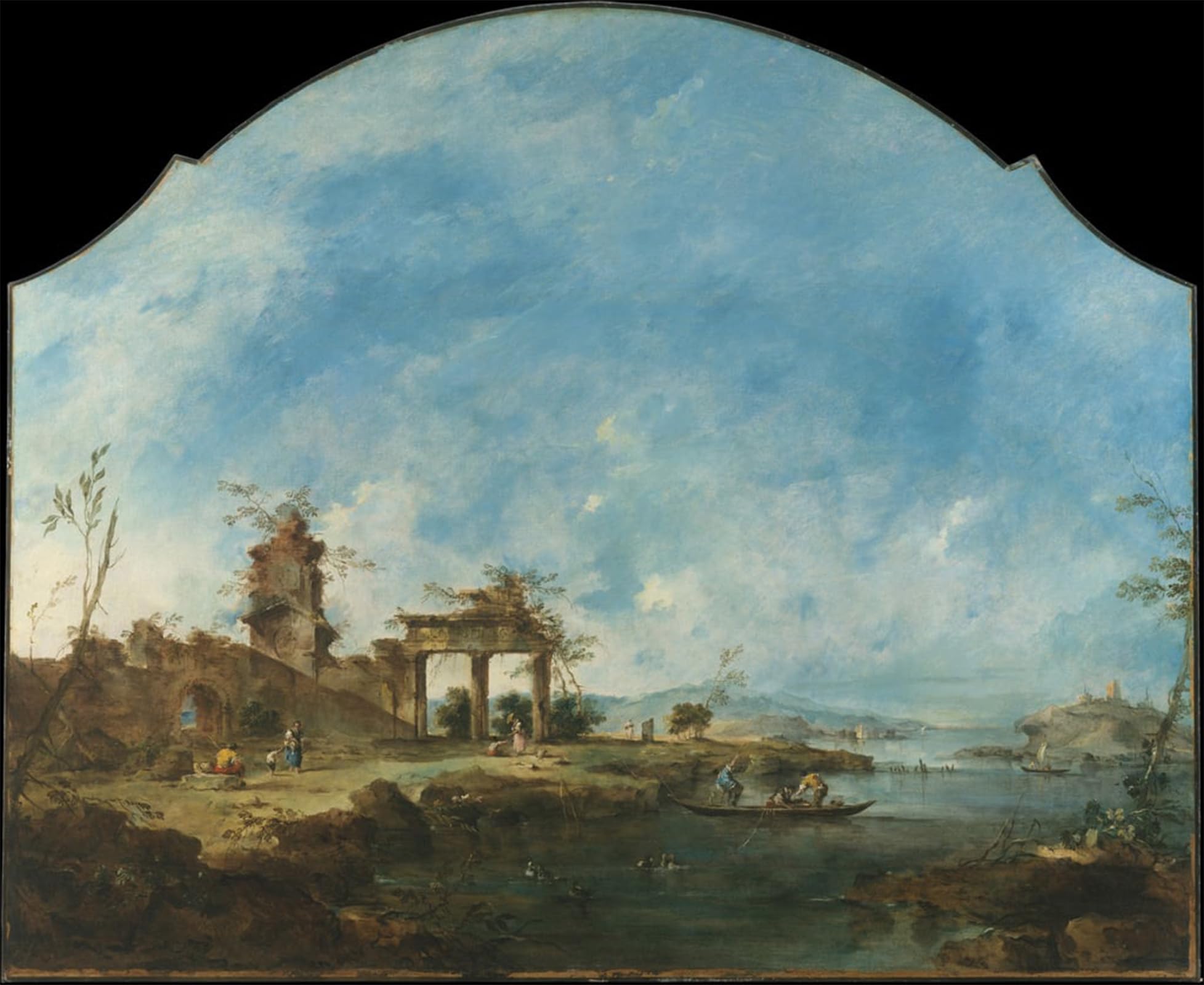 SERENDIPITP Aesthetic Poster Photo Wall Print Retro Picture Landscape by Francesco Guardi Modern Wall Artwork for Home Decor 60x90cm