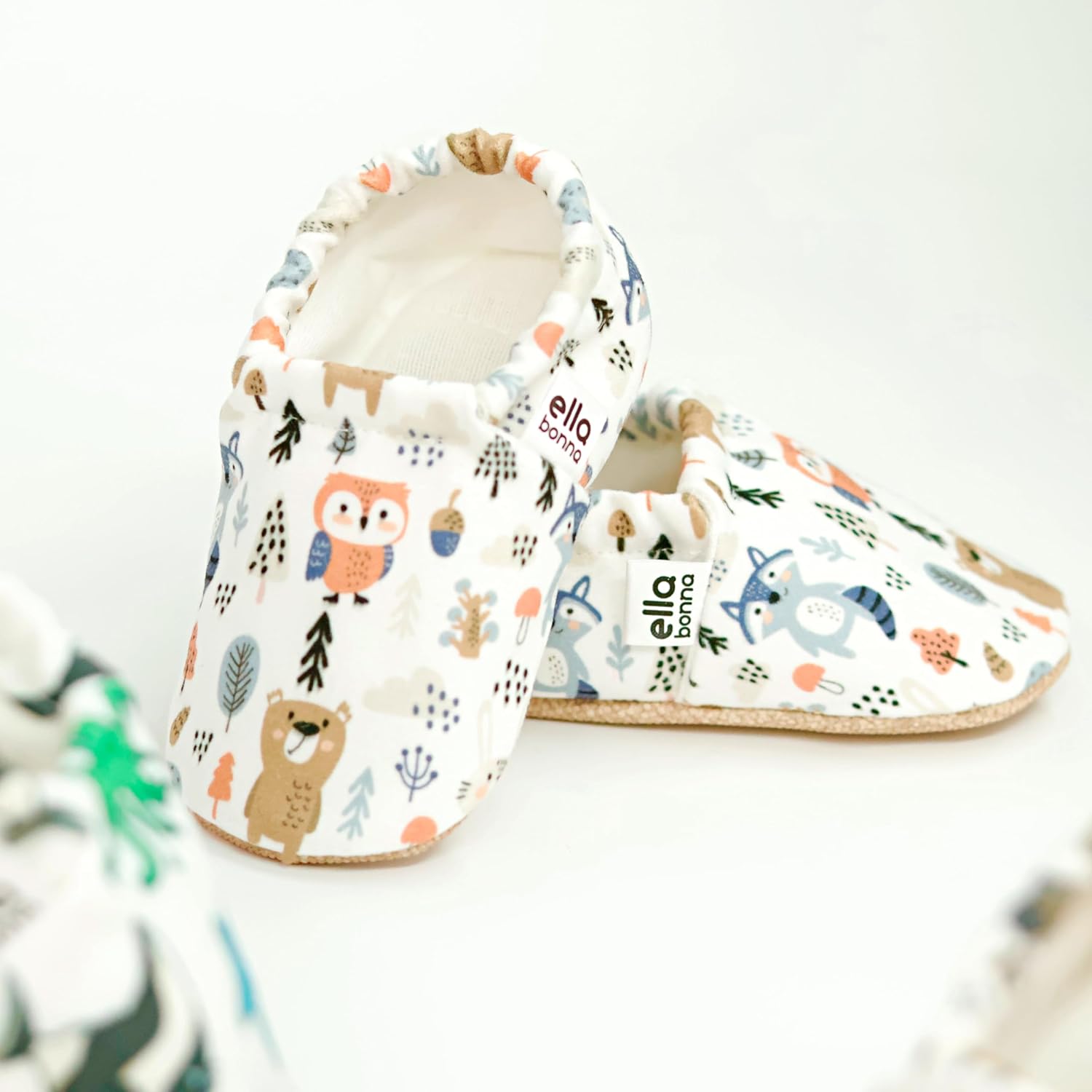 Ella Bonna Cotton Toddler Slippers Baby, Boys Slippers Non-Slip Soft Sole, Stay On Kids Slippers Girls, Baby Booties Socks, Slippers for Girls, Newborn Shoes, Rainbow, 0-6 Months